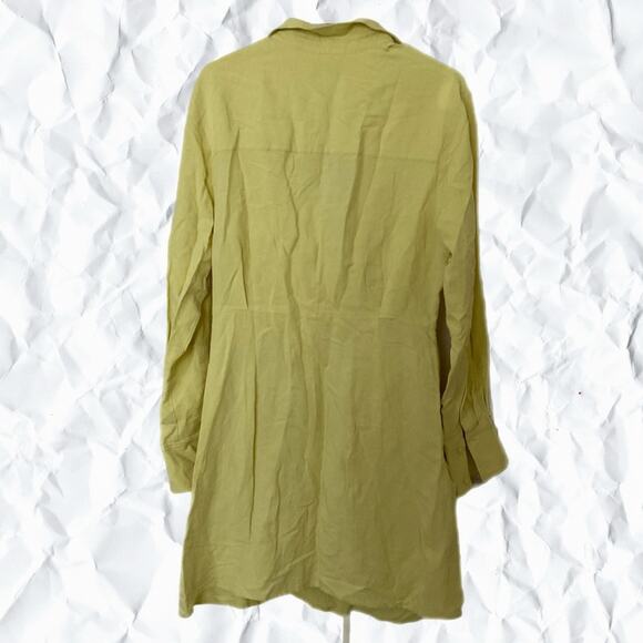 & OTHER STORIES Collared Yellow Mini Wrap Dress - size 12 - Picture 4 of 4